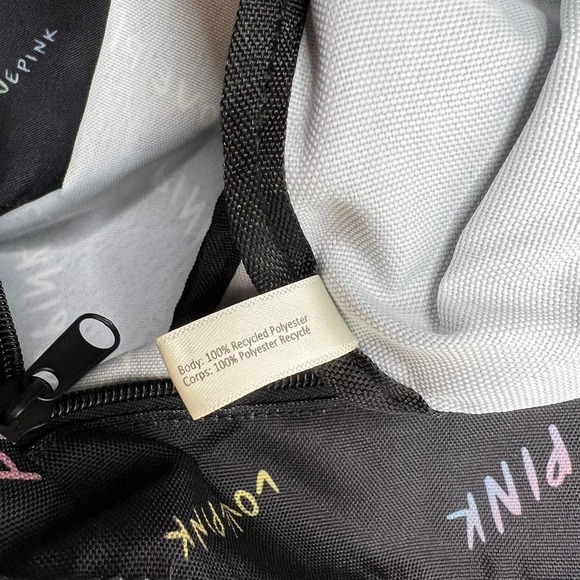 New Victoria's Secret Pink Weekender Tote Bag Rainbow Script Logo - Picture 9 of 9